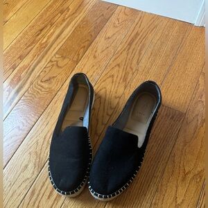 Joie women’s black Cara Canvas Espadrille casual Slip On Shoes size 9